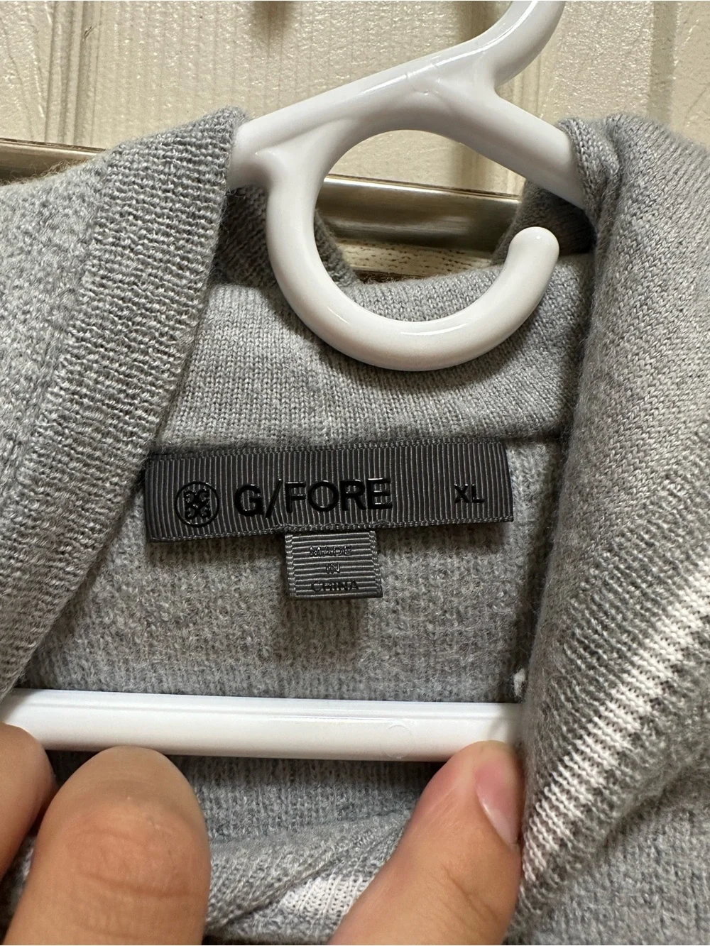 G/FORE Men's Grey wool hoodie XL